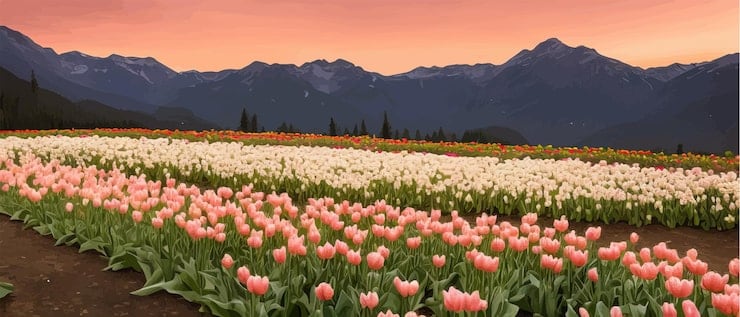 Trevelin vuelve a teñirse de tulipanes: arranca la temporada y la floración se reparte en tandas durante casi 40 días