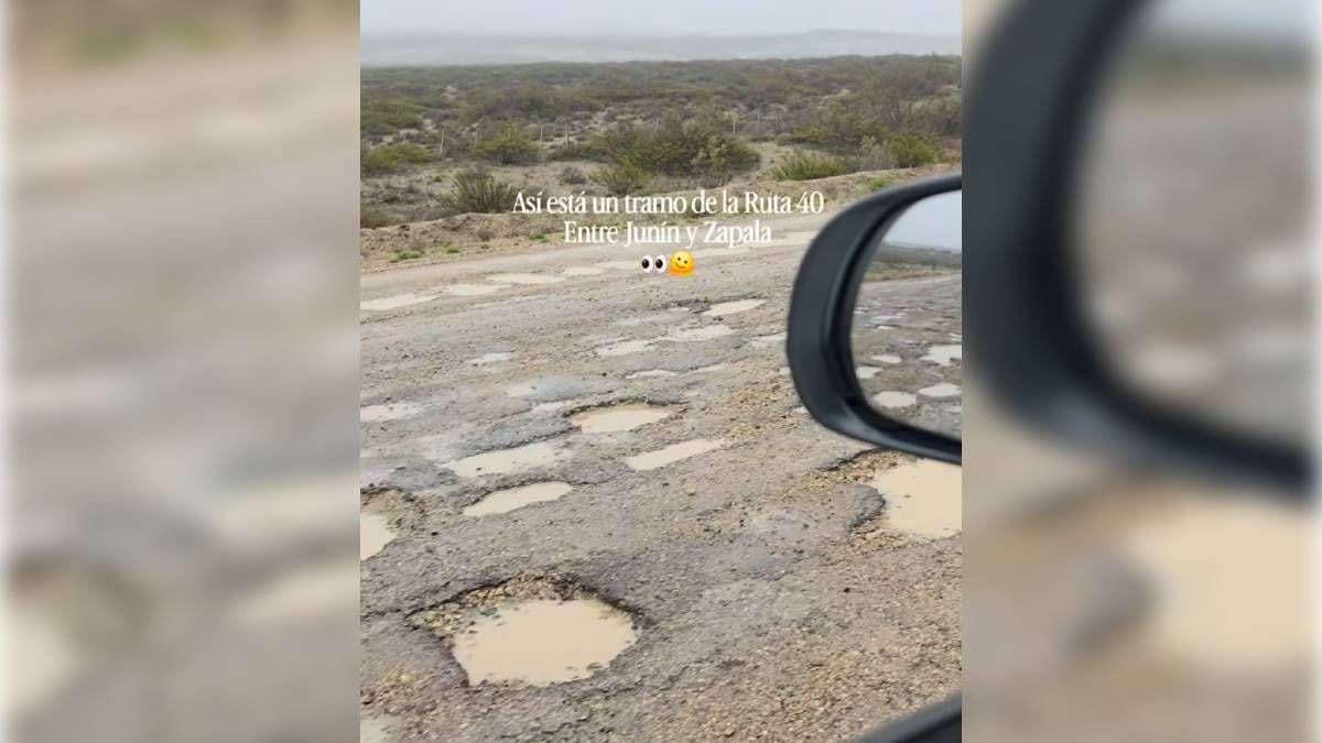 Treinta kilómetros de pozos y agua: el tramo de la Ruta 40 que ningún conductor quiere hacer de noche
