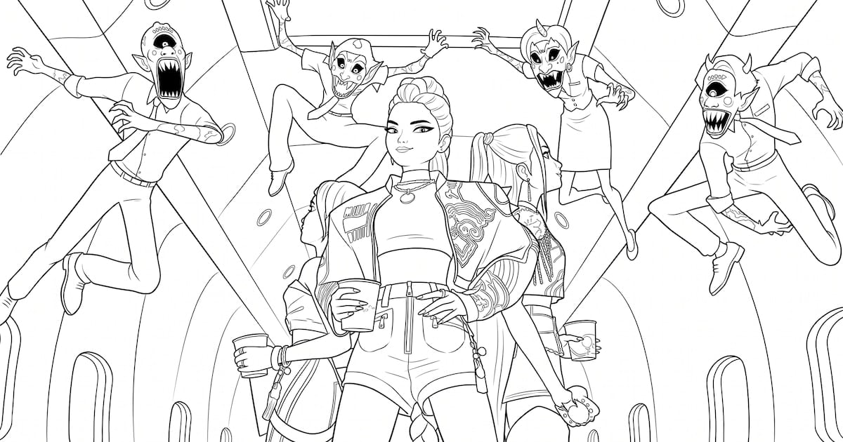 Gemini para armar láminas de colorear estilo k-pop